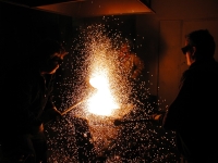 Steel pouring