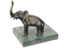D.026m - Elefánt, bronz, márványon
