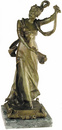 D.120m - Legyezős női figura, márványon